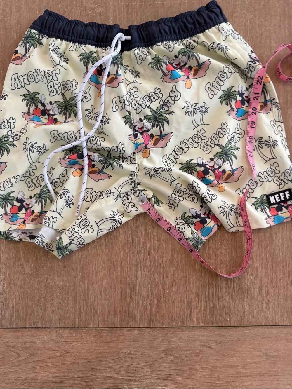 NEFF x Disney Mickey Mouse “Another Great Day” Swim Trunks Shorts